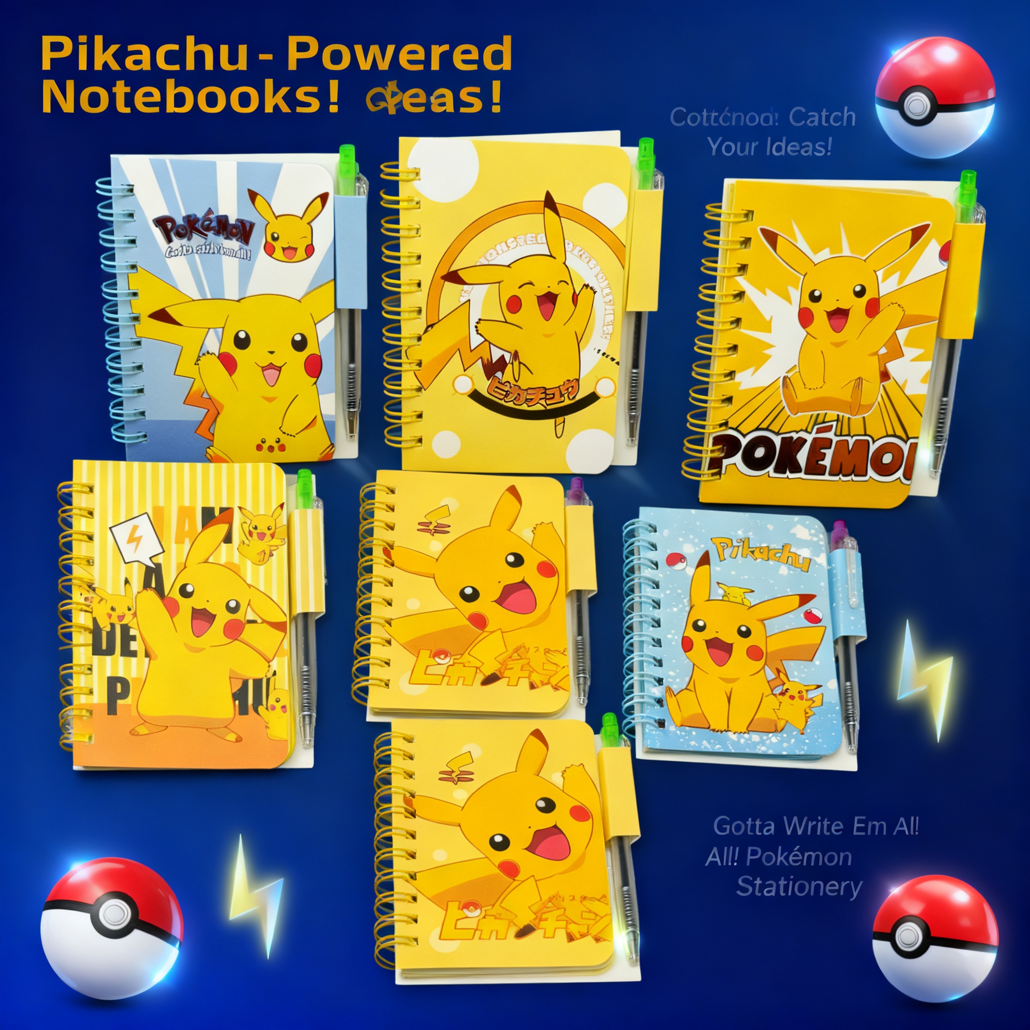 Stationery Office - Pokemon Pikachu Cute Cartoon Notebook Coil