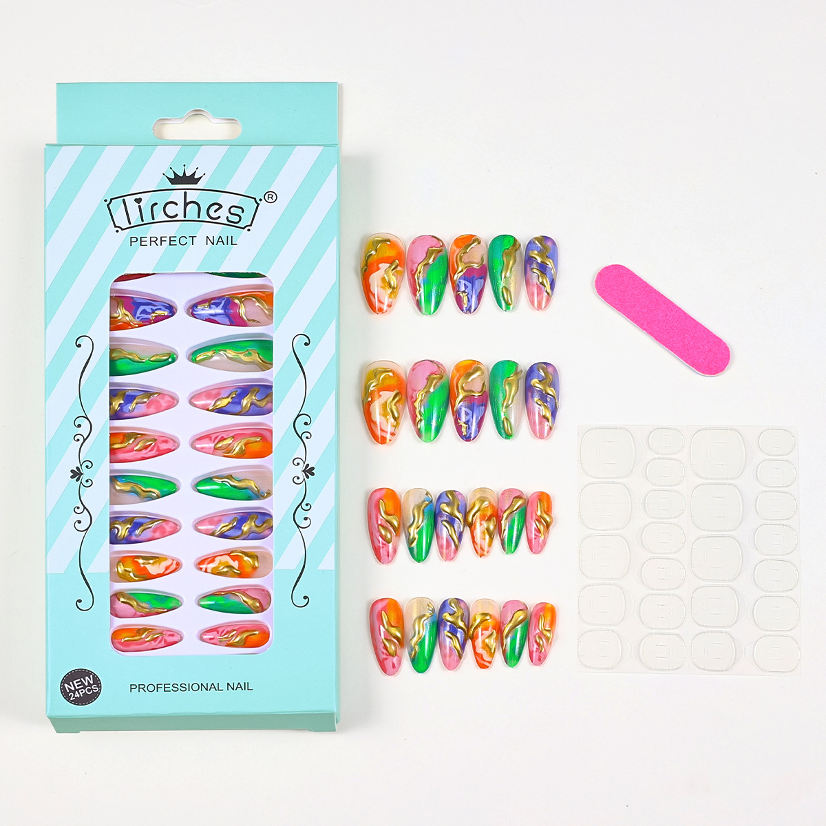 Press on Nails Almond Shaped M - Glue Stick Pack review and price