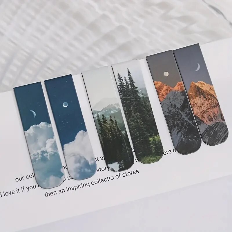2Pcs/Set Landscape Themed Magn - Paperclip Magnetic Set review and price