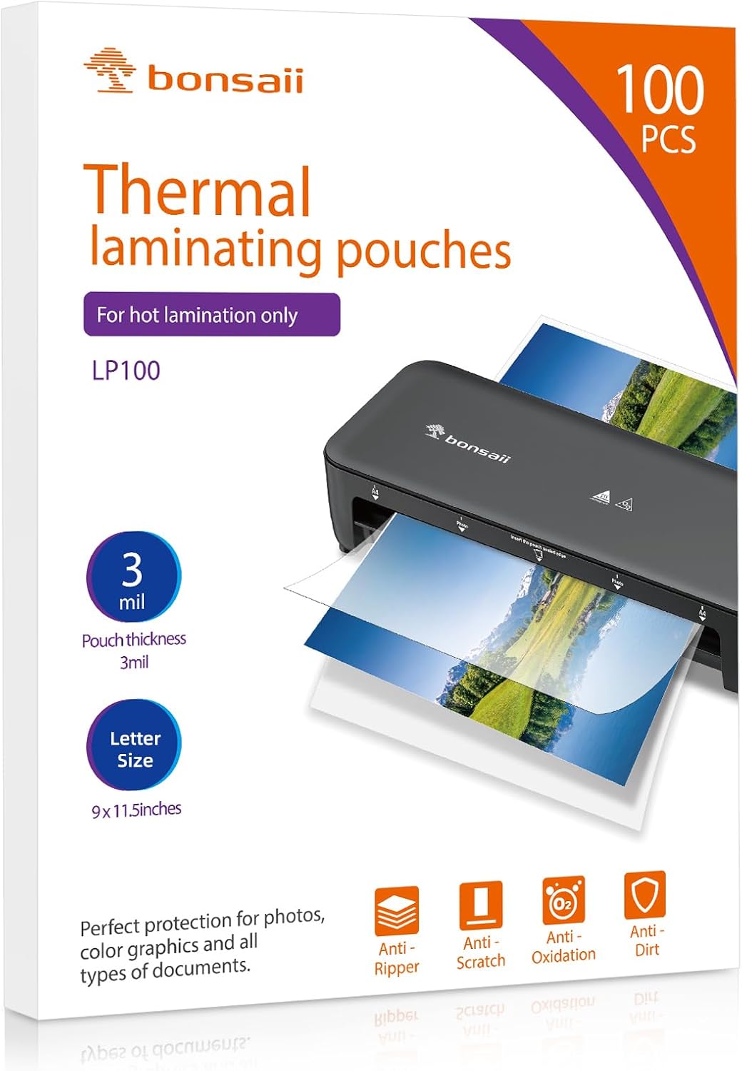 100 PCS 3mil Thermal Laminatin - Document Laminator Pouch review and price