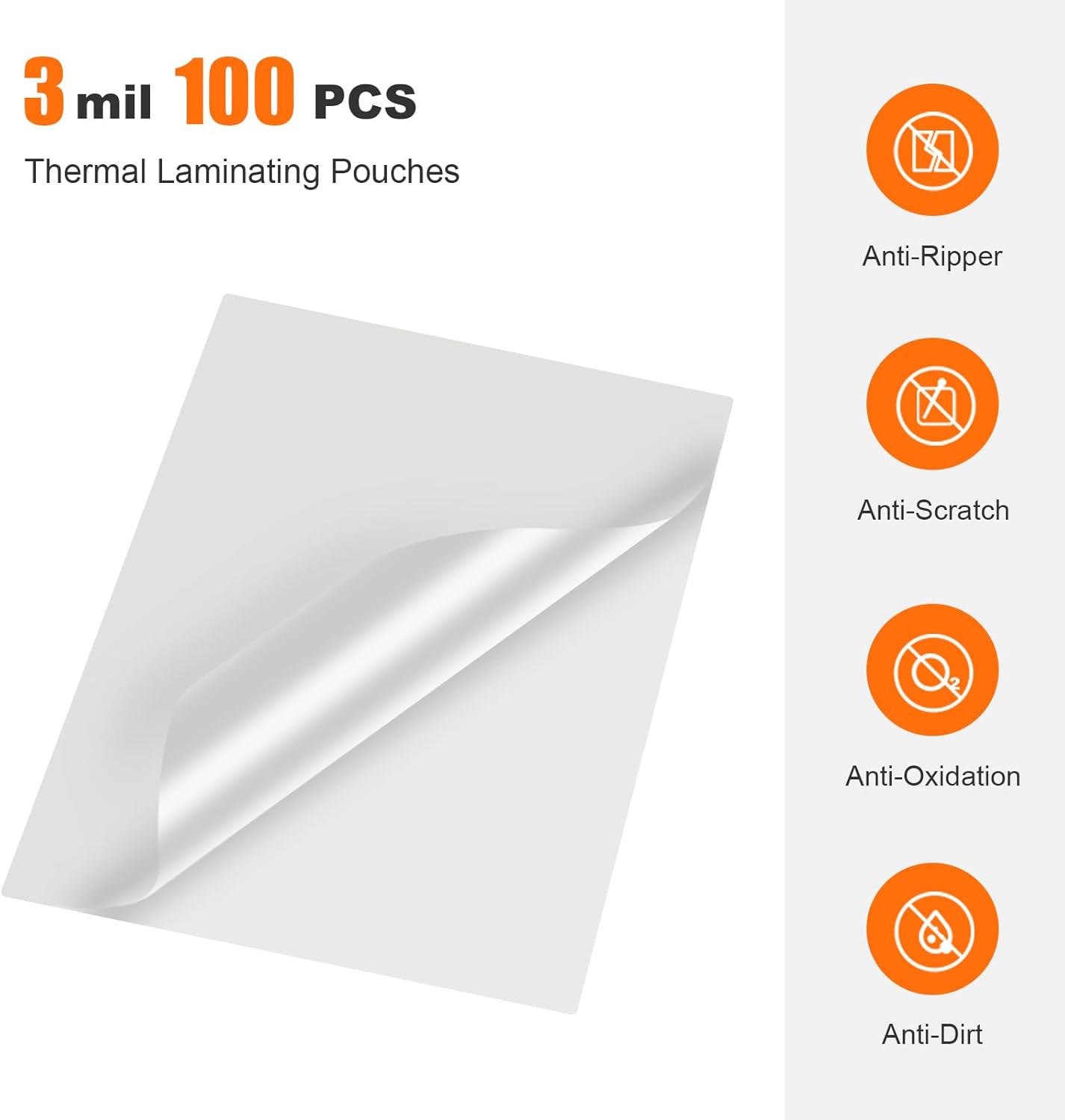 100 PCS 3mil Thermal Laminatin - Document Laminator Pouch review and price
