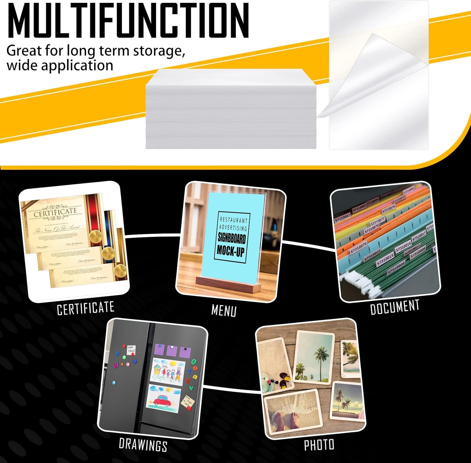 100 Pcs 10 Mil Thermal Laminat - Document Laminator Pouch review and price
