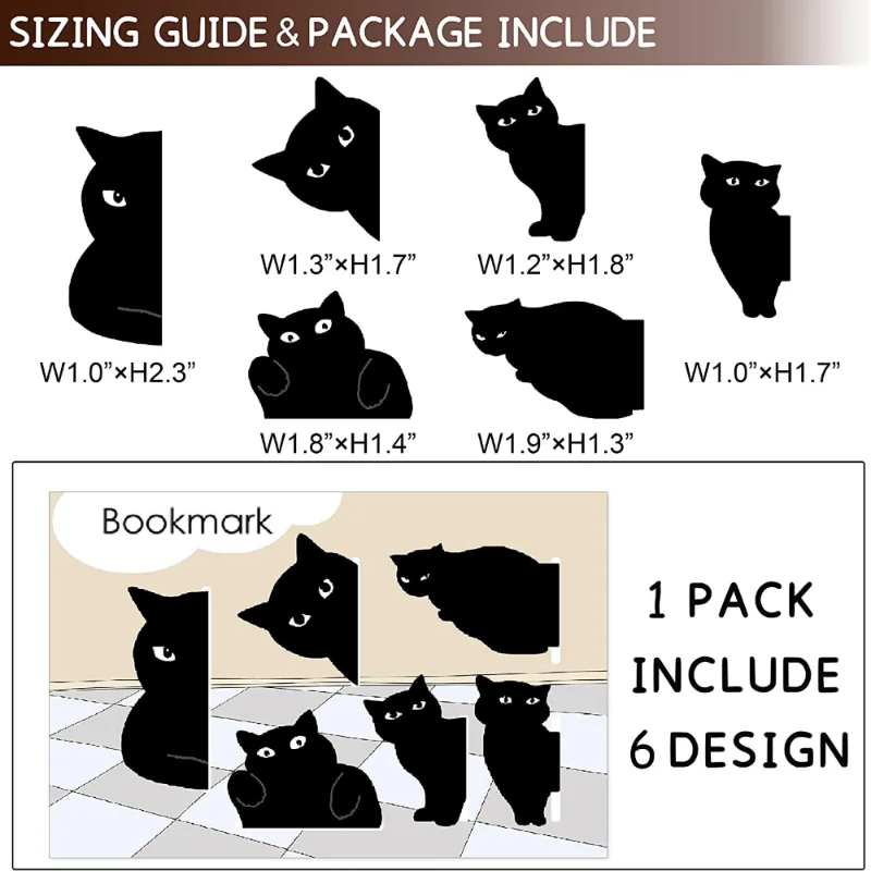 6 Pcs/set Cute Cat Magnet Book - Paperclip Magnetic Set review and price
