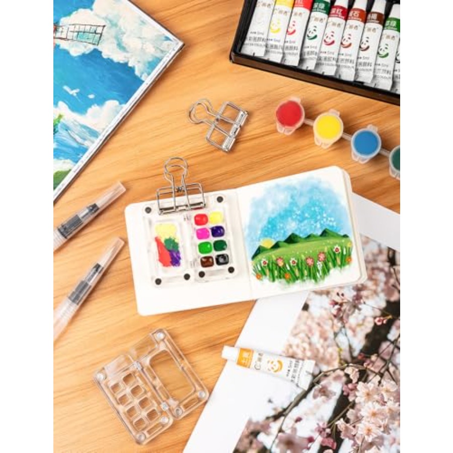 Mini Watercolor Paint Set Trav - Paperclip Magnetic Set review and price