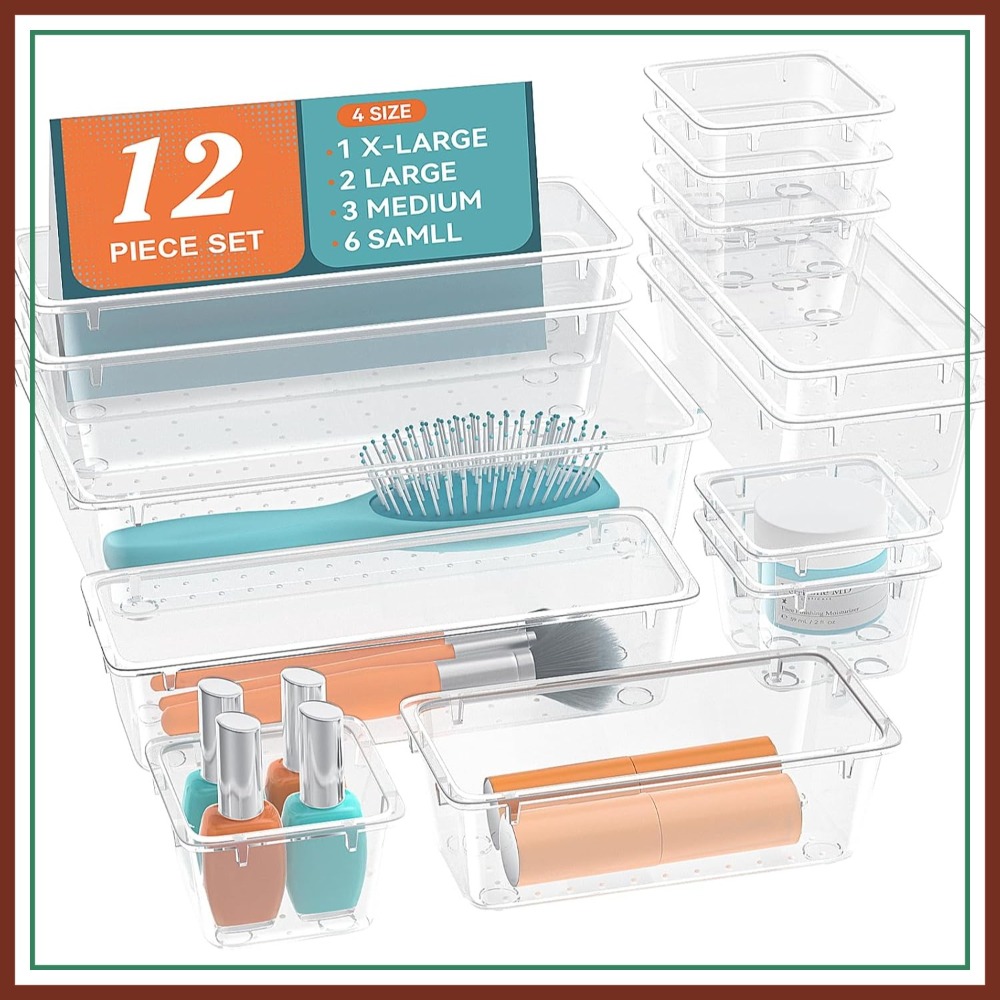 12 PCS Drawer Organizer Set, 4 - Stationery Office review and price