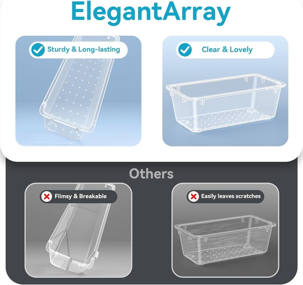 12 PCS Drawer Organizer Set, 4 - Stationery Office review and price