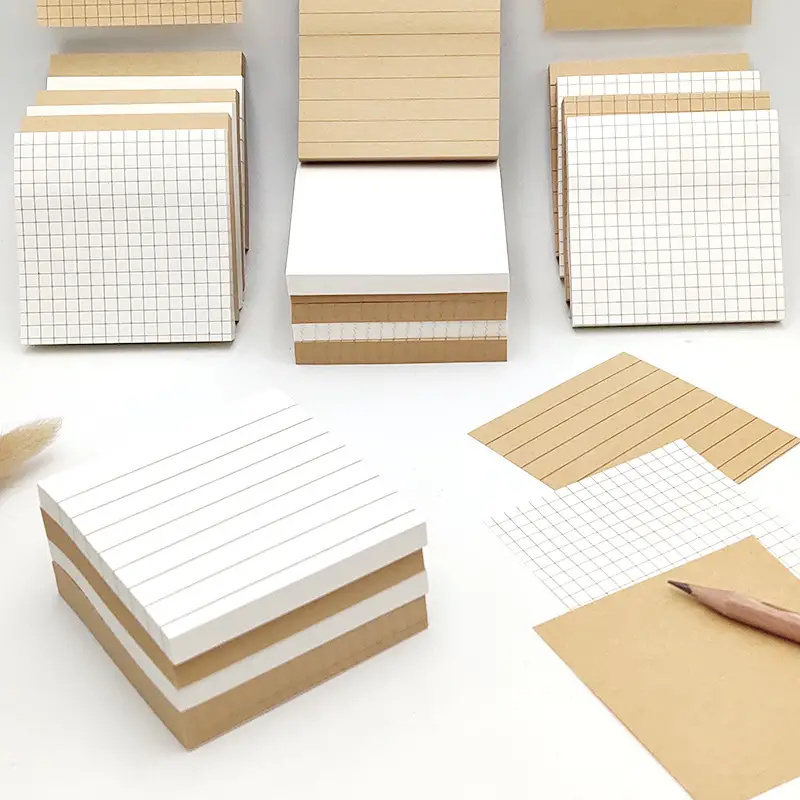 3 Packs Kraft Paper Sticky Not - Graph Paper Pad review and price