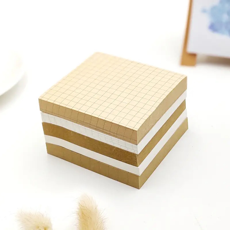 3 Packs Kraft Paper Sticky Not - Graph Paper Pad review and price