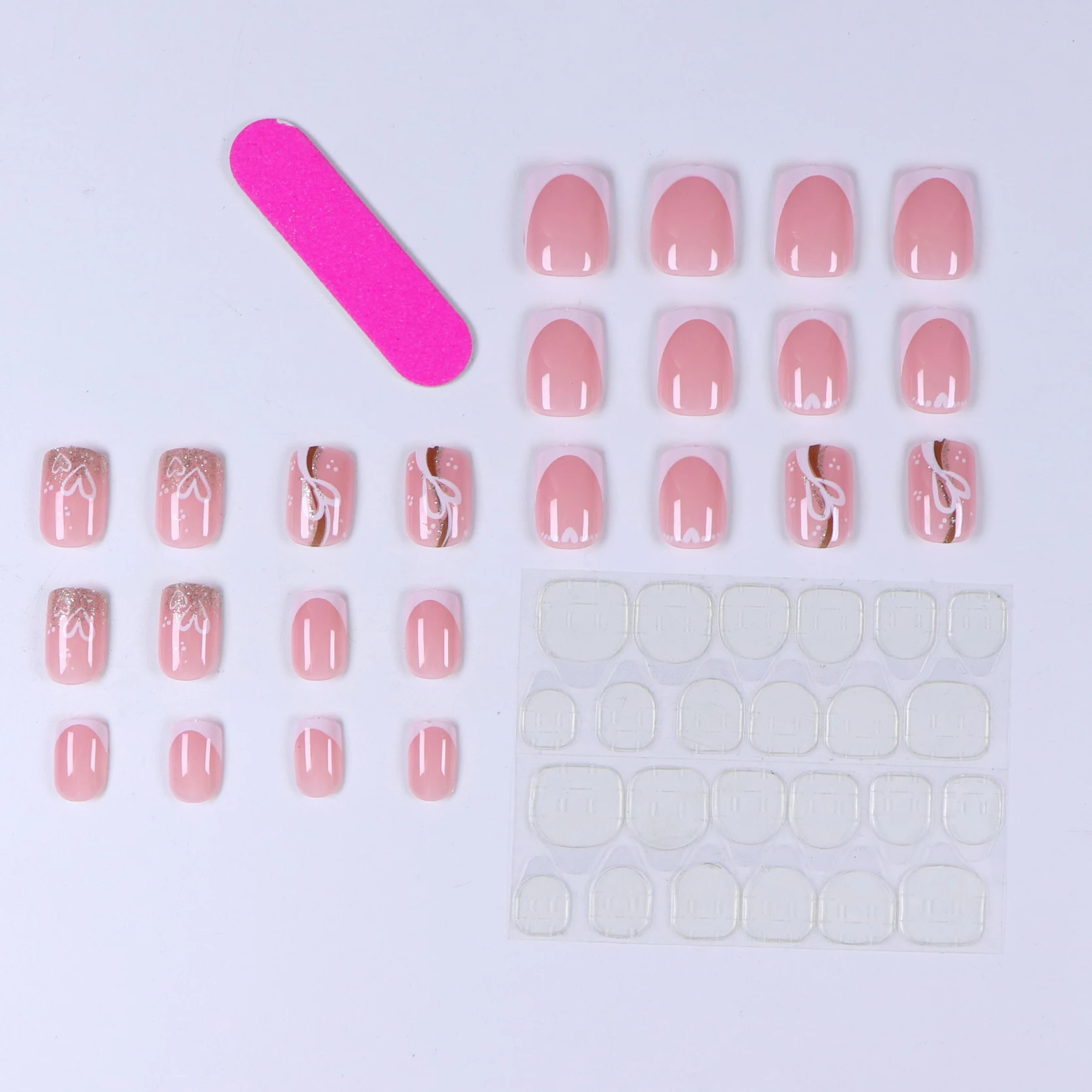 24PCS nude pink short square f - Glue Stick Pack review and price