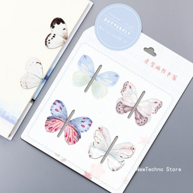 4pcs/Set Cartoon Butterfly Mag - Paperclip Magnetic Set review and price